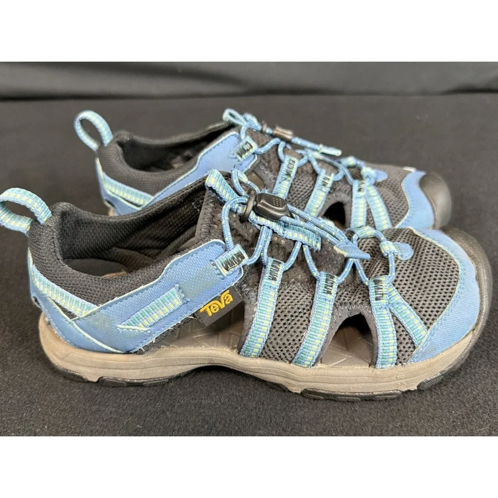 Teva Sandals Kids Youth Size 2 Manatee Hiking Water Shoes Blue Black 1019403Y